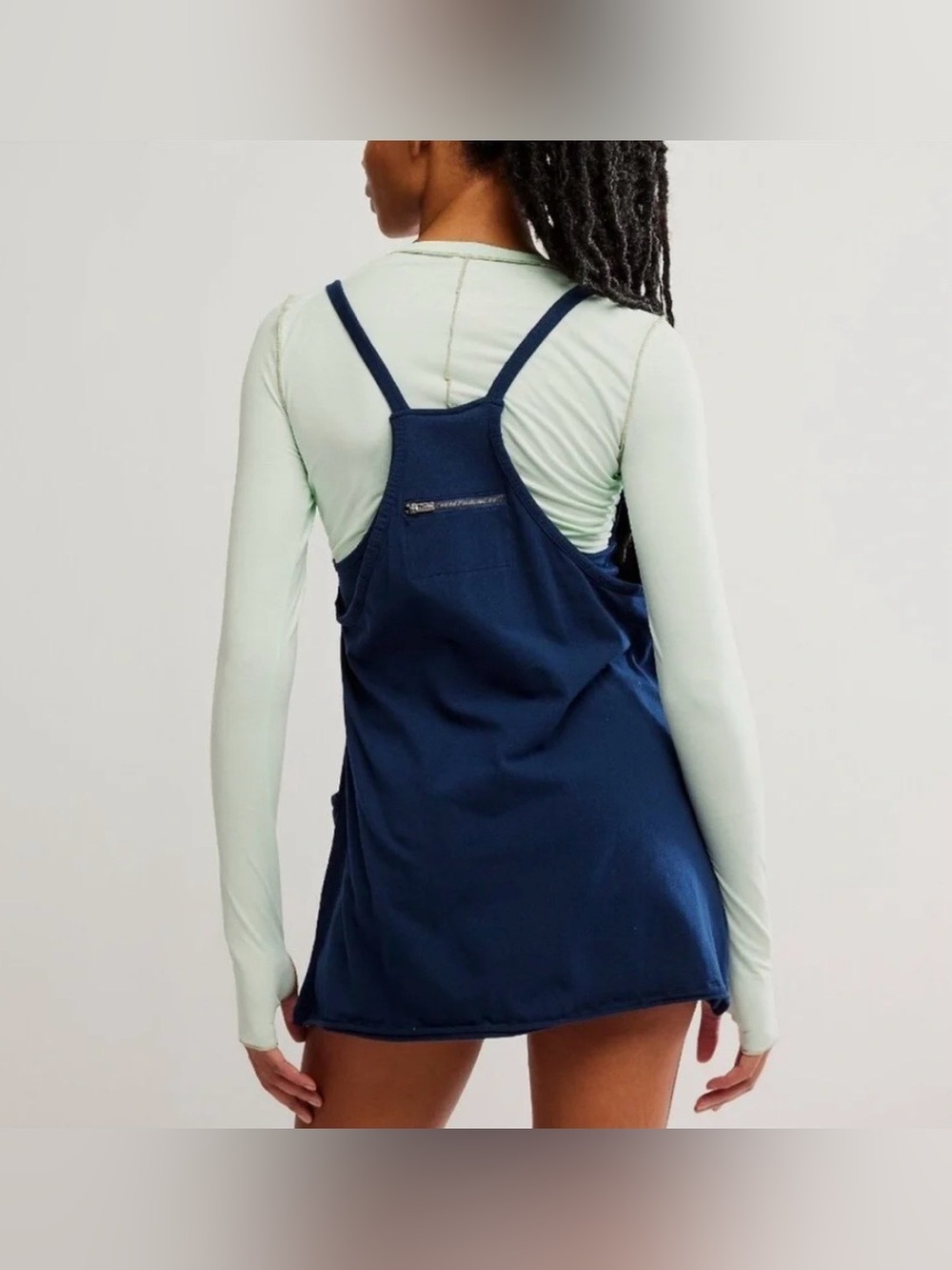 ▪️NWT Free People Hot Shot Mini Dress - in Midnight Navy Combo - Picture 3 of 8
